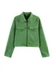 Chaqueta Popular de Verano para Mujer de Comercio Exterior Transfronterizo, Estilo Casual Europeo y Americano, con Bolsillo Decorado de Gamuza