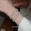 Pulseira Aberta de Pérolas Irregulares em Camadas com Cravação de Diamantes Moda Retrô Francesa Pulseira Versátil Joia de Luxo Leve de Alta Qualidade