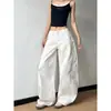 Jeans de alta rua americano desconstruído com bainha curva para homens e mulheres, marca da moda primavera/verão, fluido, lavado, desgastado, calças pantalona compridas