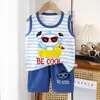 Traje de chaleco para niños verano algodón niños nuevo niñas shorts ropa traje de bebé coreano ropa para niños al por mayor