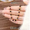Collar Moderno Sencillo de Cristal de Imitación Circonita para Mujer Cadena para Clavícula de Cuentas Color Dorado Arena Vietnamita Chapado en Oro Cobre Joyería de Yiwu