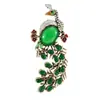 Broche Pavão Esmeralda Novo Estilo Chinês Luxo Acessível Fivela de Animal Fênix Acessórios para Jaqueta Corsage