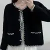 Abrigo de visón estilo Chanel para otoño e invierno, nuevo cárdigan de punto suelto y elegante para mujer, venta transfronteriza
