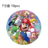 Nueva Decoración de Fiesta de Cumpleaños Infantil con Tema de Mario Plato de Papel Vaso de Papel Servilleta de Papel Bandera de Tirar Inserto para Pastel Globo