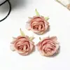 Flor Simulada 6cm Cabeça de Rosa Enrolada Casamento Casa Decoração Mesa de Sobremesas Layout Cena de Casamento Adereços para Fotografia