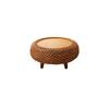 Mesa Kang tejida de ratán Mesa simple para ventana mirador Mesa de centro pequeña Dormitorio Balcón Estancia Mesa redonda pequeña Lujo ligero Tatami Mesa pequeña
