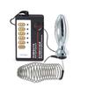 Qiqu descarga eléctrica pulso jaula para pene tapón anal traje combinado SM sexy hombres y mujeres juguete para adultos herramienta sexual