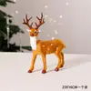 Adornos navideños de ciervo, ciervo sika artificial, alce navideño artificial, modelo de jirafa, animal de piel sintética, decoración navideña.