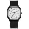 Relógio Masculino Quadrado Transfronteiriço Personalizado Criativo Atacado Moda Retro Pulseira de Silicone Estudante Relógio de Quartzo Relógio Masculino