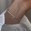 Pingente de Prata de Lei S925 com Zircônia Prata Triturada Pulseira Estrelada com Pérola Natural de Água Doce para Mulheres Joias de Nicho de Alto Padrão