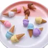 Brinquedo de Comida Simulada Casquinha de Sorvete DIY Capa de Celular Pingente de Grampo Miniatura Enfeites de Supermercado Flor de Sapato Material de Resina