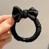 Diadema de Lazo de Satén Coreano Banda para el Pelo Intestino Delgado para Mujeres 2025 Nueva Elegante Goma para el Pelo Cuerda Elástica Alta para el Pelo