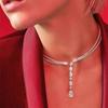Collar colgante multicapa nuevo más vendido de Amazon, Simple, Moderno, Lujo ligero, Temperamento de alta gama, Cadena para clavícula con diamantes de imitación