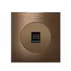 Serie de trefilado de aluminio L77 transfronteriza Interruptor de reinicio de punto marrón Panel de enchufe de Hong Kong británico Oculto estándar británico