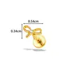 Hengsen F136 aleación de titanio circonita incrustada pentagrama lazo rosca interna tornillo barra para piercing labio piercing cartílago hueso de la oreja stud