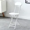 Cadeira de jantar, cadeira dobrável, banqueta, cadeira com encosto, portátil, para uso doméstico, moderna, minimalista, elegante, criativa, banqueta redonda, cadeira, cadeira de restaurante