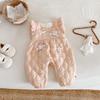 Dianxi 2026 Otoño/Invierno Nuevo Conjunto de Mameluco Acolchado con Forro de Polar de Algodón para Bebés y Niños Pequeños, Traje de Gateo de Dos Piezas para Bebé Niña