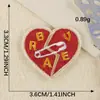 Etiqueta Bordada Original para Computadora Pegatinas de Bordado Corazón de Dibujos Animados Etiqueta de Tela en Inglés Parche Autoadhesivo Pegatinas Accesorios Accesorios Pegatinas de Tela