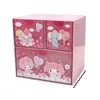 Caja de Cajón de Escritorio Estilo Ins Corazón de Niña Kulomi Caja de Almacenamiento Transparente Grande con Purpurina Caja de Clasificación y Organización de Tres Compartimentos