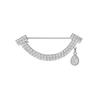 Broche de rosto sorridente Bonito terno para todos os jogos Pino fixo High-end Novo Estilo Refinado Completo Diamante Sorriso Gotas de Água High-end Sense