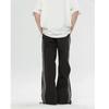 Calça Jeans Casual Reta Fresca e Bonita para Primavera e Verão Calça Tática Esportiva Solta com Amarração na Barra para Mulheres Calça de Secagem Rápida com Listras