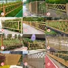 Acero Inoxidable Imitación Bambú Valla Barandilla Patio Huerto Nuevo Hogar Rural Campo de Verduras Metal Imitación Bambú Valla Venta Directa