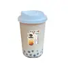 Taza de Inyección en Forma de U para Té de Burbujas Taza Desechable para Té de Burbujas Venta al por Mayor Taza Gruesa Comercial para Grasa Taza de Inyección con Tapa