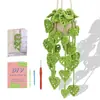 Paquete de Materiales de Ganchillo Más Vendidos Transfronterizos Lana Flores en Maceta Hechas a Mano Adornos DIY Regalos Navideños Tejer Tejido a Mano