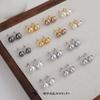 Nuevos Pendientes de Perlas de Cristal S925 de Fuerte Brillo, Fuerte Brillo, Lujo Ligero, Versátil, Simple, Fábrica de Pendientes y Accesorios de Alta Gama