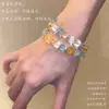 Pulsera Huang Asei White Asei Aguamarina Luz Ins Lujo Nicho Diseño Pulsera de Vidrio Blanco Transparente Regalo Día de San Valentín Chino