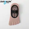 Meias de Algodão Xinjiang Zobaren com Cinco Dedos Meias de Yoga Meias Antiderrapantes Meias Esportivas Profissionais para Fitness Meias para Pilates com Dedos