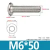 Tornillos de Acero Inoxidable 304 Biselados de Cabeza Hexagonal con Vaso Pernos Cabeza Plana Redonda Borde Biselado Accesorios para Muebles Tornillos M3M4M6
