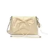 Bolso de hombro plisado de estilo ballet con lazo, nuevo, de alta calidad y moderno, bolso cruzado versátil e informal con cadena para mujer