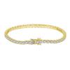 Pulseira de Prata S925 Huasheng Jewelry Linha Única Cravejada com Zircônia Diamante Venda Direta da Fábrica Atacado