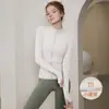 Jaqueta Esportiva de Veludo Quente de Alta Qualidade para Yoga Feminino Tamanho Plus, Fleece Fino para Corridas Matinais, Treinamento, Fitness, Manga Longa, Primavera Outono Novo