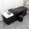 Cama de Shampoo Estilo Tailandês para Venda por Atacado para Salões de Cabeleireiro, Salões de Beleza e Centros de Massagem com Aquecedor de Água para Terapia Capilar