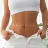 Joyería Transfronteriza Europea y Americana Cadena de Cintura Sexy Apilada Cadena Corporal Moda Cadena de Garra con Lentejuelas Cadena de Cintura Multicapa con Pedrería