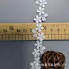 Onda Flor de Ameixa Pequena Seda Leite Renda Solúvel em Água Saia de Vestido de Casamento Adorno para Cabeça Acessórios de Vestuário Flor Bordada Renda