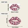 Novo Fun-F935 Criativo Estampa de Leopardo Rosa Lábios Vermelhos Decoração de Parede de Banheiro Quarto Adesivo de Parede Autoadesivo Removível