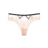 Europa y Estados Unidos melocotón caliente cadera hueca sexy lencería para mujer encaje puro transparente tanga calzones negros