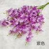 Simulação Dança Orquídea Amarela Flor Falsa Onsinopsis Flor de Seda Flor Seca de Plástico Grande Cinco Garfos Cabeça Amarela Phalaenopsis Flor Decorativa