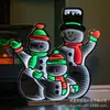 Lámpara de Espejo Multicapa para Combinación de Muñeco de Nieve Navideño Transfronterizo Lámpara de Túnel Infinito 3D Abismo Lámpara Decorativa de Escritorio Navideña Regalo