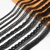 Encaje Tejido de Hilo de Algodón Negro Adorno para Manualidades Tela para Mantel Hecho a Mano Materiales para Ropa de Cama de Sofá Tela para Cortinas