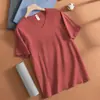 Camiseta de manga corta para hombre de modal, top de cuello en V, camiseta interior antibacteriana, camiseta fina de seda helada de tacto frío de secado rápido de media manga