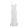 G016-23 Nuevo Vestido de Verano sin Mangas para Mujer, Cuello Redondo, Ceñido a la Cintura, Ajustado, que Resalta las Caderas, Estilo Europeo y Americano, Atrevido, Sexy