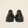 Zapatos de Cuero Gruesos para Mujer Estilo Primavera y Otoño 2026 con Punta Redonda, Tacón Grueso, Elásticos sin Cordones, Exquisitos Mocasines Estilo Coreano