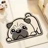 Tapete Absorvente de Lama de Diatomáceas Padrão Desenho Animado Porta Banheiro Entrada de Banheiro Tapete para Pets
