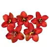 Nueva Flor de Seda Exquisita Simulada Cabeza de Orquídea Gato Flor de Pasador de Pelo DIY Tocado Dinastía Han Aro para el Cabello Broche Flor Decorativa Flor Artificial