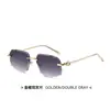 Kajia Europeas y Americanas Retro Sin Marco Moda Femenina Metal Cuadrado Gafas de Sol para Hombre Venta al por Mayor Transfronteriza Gafas de Moda Versátiles Artículos de Venta Caliente