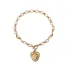 Moda Retro Transfronteriza Europea y Americana Personalizada Collar de Hierro Dorado Corazón Simple Girasol Aleación Colgante Exagerado